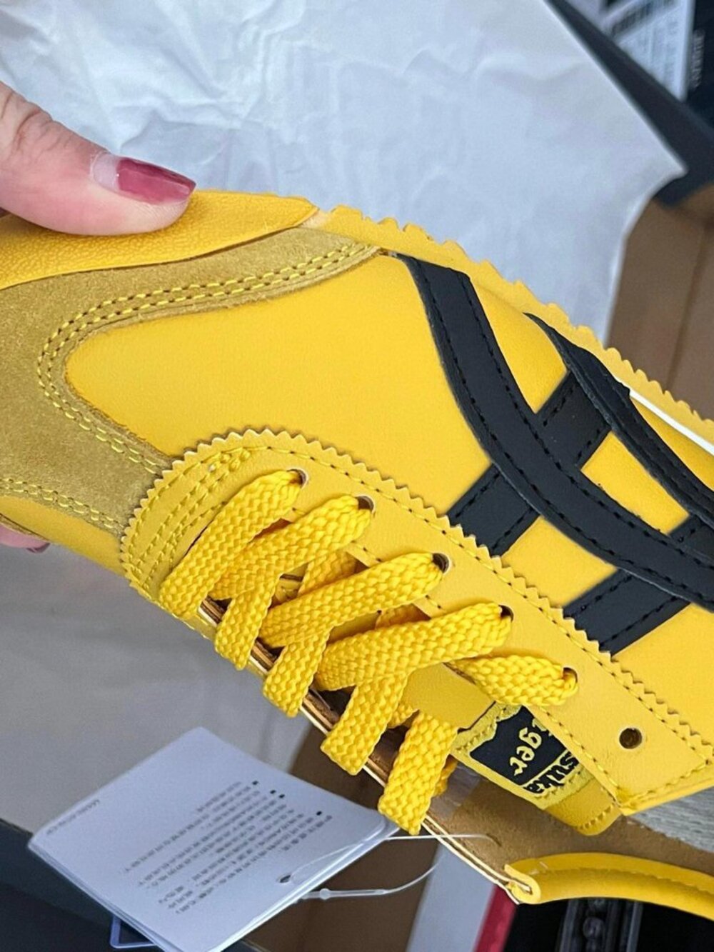 Onitsuka Tiger Mexico 66 Yellow Black Retro Sneakers Women’s - Picture 8 of 8
